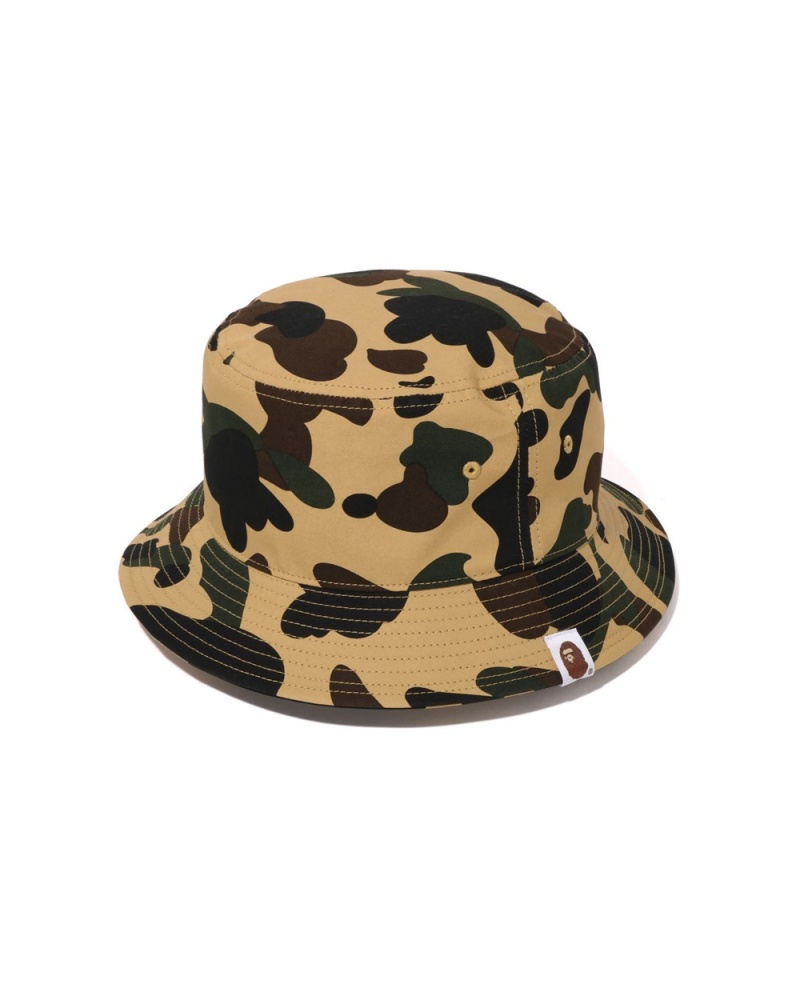 Chapeaux Bape 1st Bucket Kaki Homme | IFB-93885532